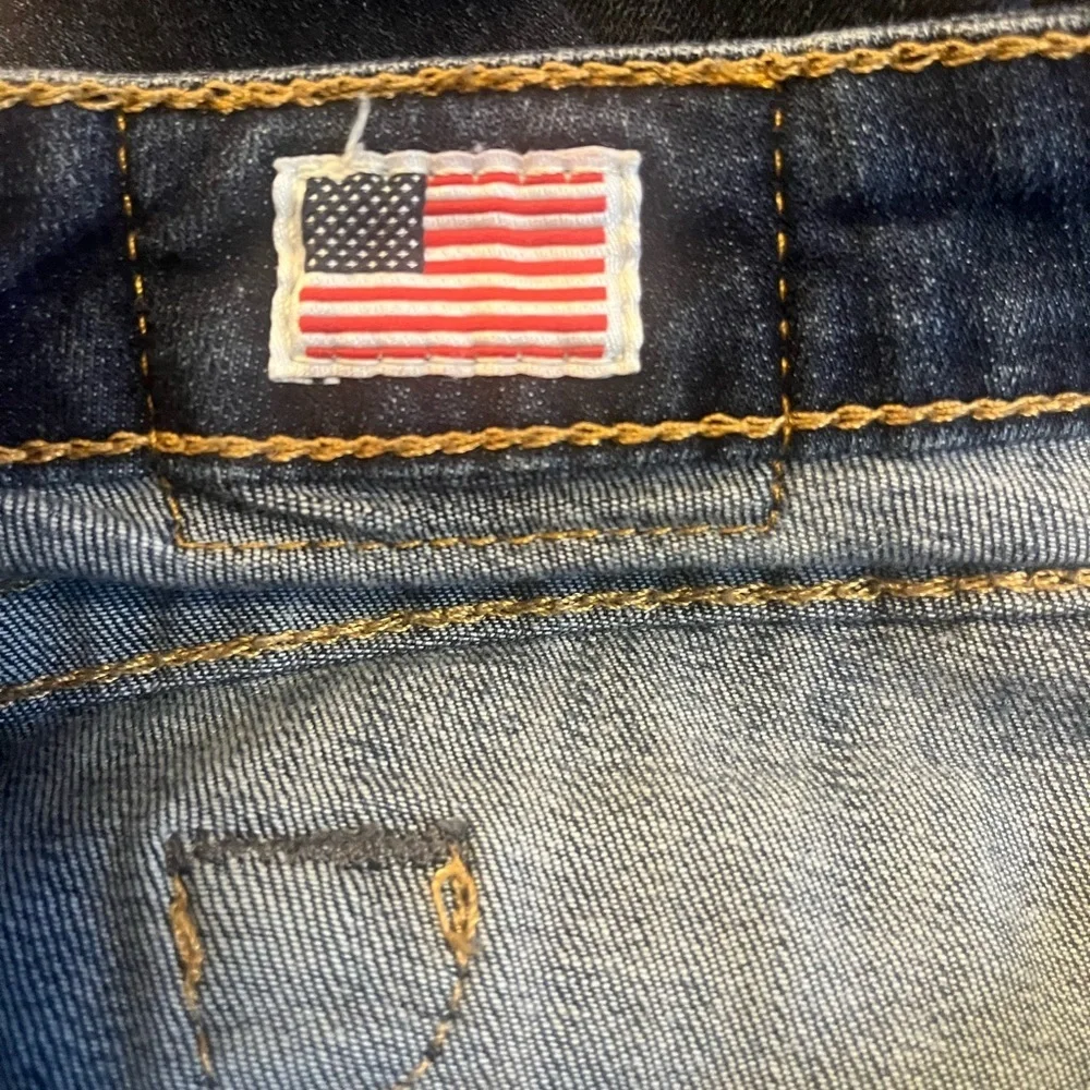 True Religion Women’s Straight Leg Blue Jeans World Tour Section Avery Size 28 - Picture 7 of 10
